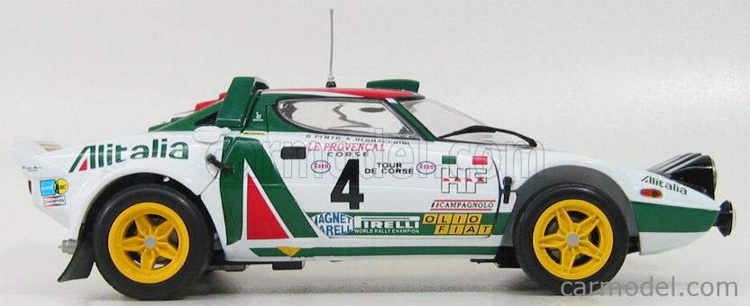 Miniature Lancia Stratos HF Tour De Corse 1977 - Ixo 1/43 - Blanc