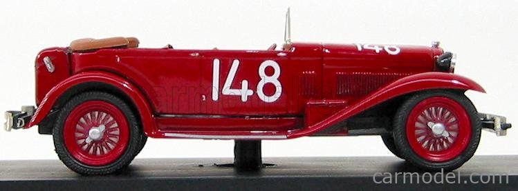 Voiture Miniature De Collection Alfa Romeo 1750 Torpedo 1930 - Échelle 1/43, Marque Rio, Occasion Avec Défaut