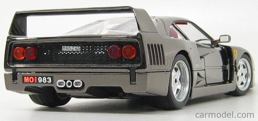 BURAGO 03401 Scale 1/18 | FERRARI F40 1987 DARK CHROMED