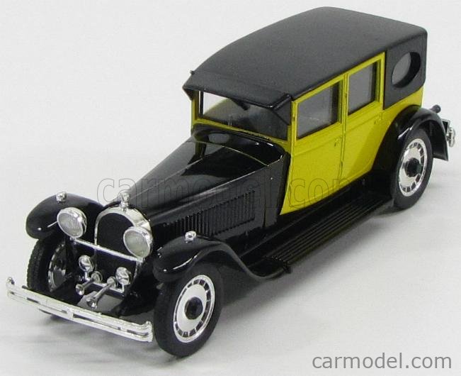 Miniature Rio 1/43 Bugatti 41 Royale Coupe Fiacre 1928 - Noir Et Jaune