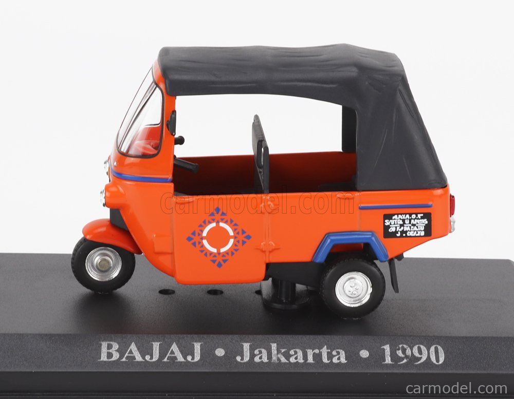 EDICOLA TAXCOLL034-AB1TA007 Scale 1/43 | BAJAJ TAXI JAKARTA 1990 ORANGE