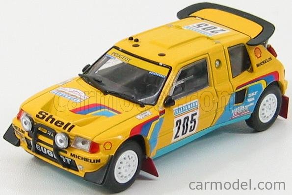 Norev Peugeot 205 Turbo 16 #205 Rallye Raid Paris Dakar 1987 Jaune 1/43 Métal