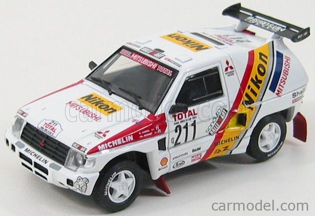Voiture miniature Mitsubishi Pajero 1985 1/43 Paris-Dakar 7eme