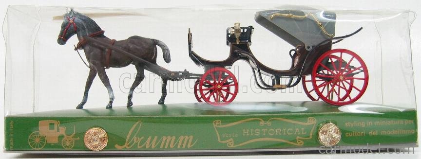 Miniature Brumm Historical 1/43 – Calèche Botticella De Roma – Modèle 012, Très Bon état