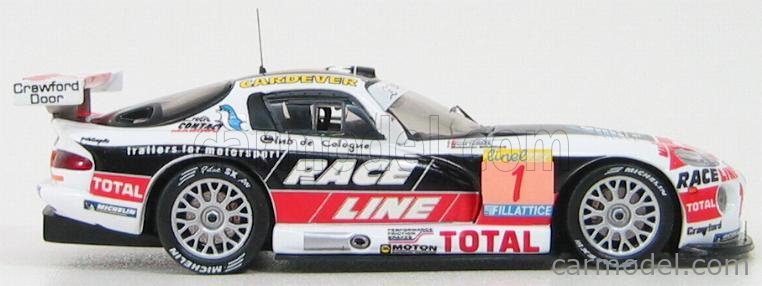 Miniature Chrysler Viper GTS-R N°50 Larbre Compétition, 24H Du Mans 2002, 1/43 IXO