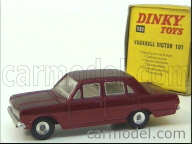 60’s DINKY TOYS Vauxhall Victor イギリス製 DINKY ENGLAND 151 Scale 1/43 | VAUXHALL VICTOR 101 RED MET