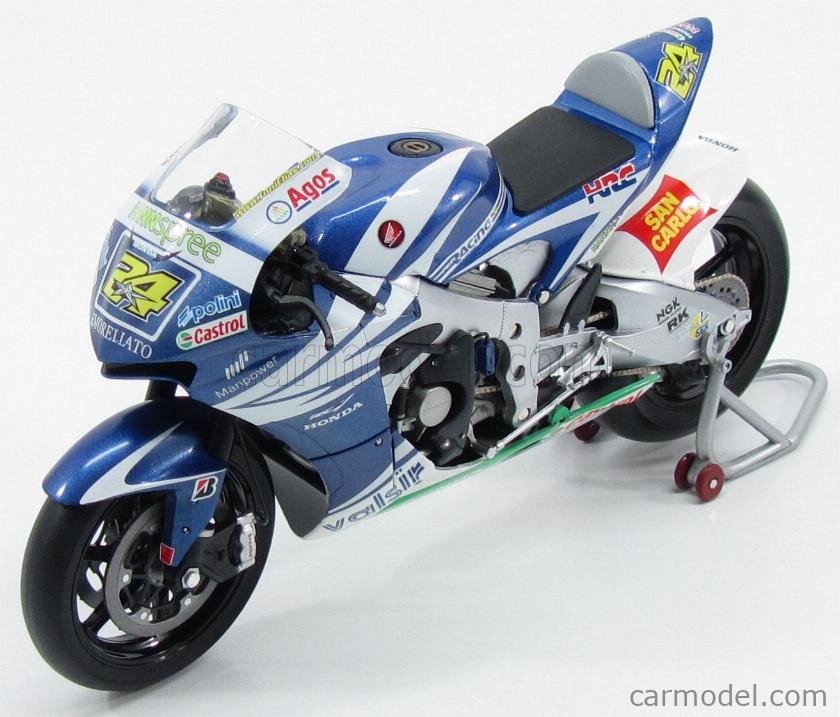 MINICHAMPS 122071024 Scale 1/12 | HONDA RC212V N 24 TEAM GRESINI SAN CARLO  MOTOGP 2007 TONY ELIAS LIGHT BLUE WHITE