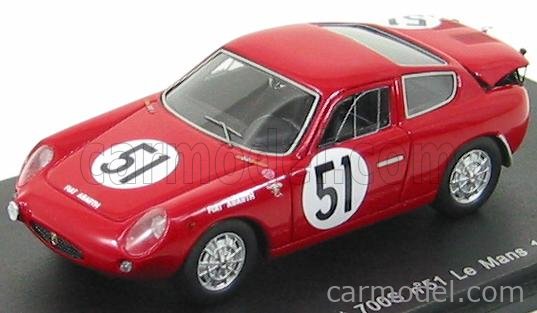 Spark 1/43 Abarth 700S Fiat N°51 – 24h Du Mans 1962 – Miniature Résine Collection