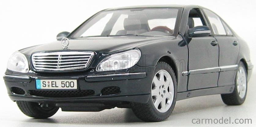 MAISTO 36855 Scale 1/18 | MERCEDES BENZ S-CLASS S500 (W220) 1998 BLUE MET