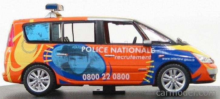 Miniature Universal Hobbies 1/43 – Renault Scenic 2003 Police – Très Bon état