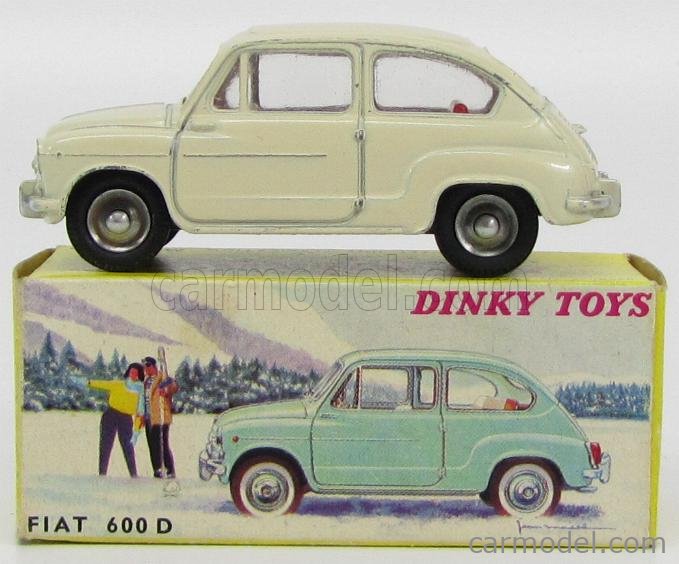 FIAT 600 D beige  ref 520 au 1/43 de dinky toys atlas 