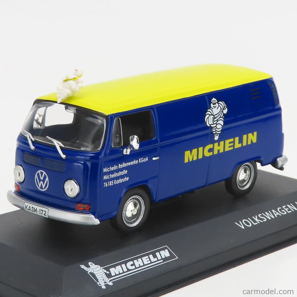 Modèle Réduit Volkswagen Kombi Altaya échelle 1:43 - Édition Michelin, En Boîte Vitrine