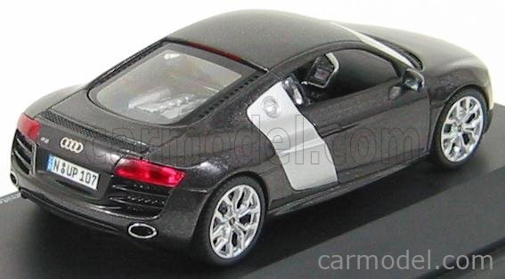 Herpa 027717, Audi R8 V10 Plus, Mattschwarz Mit Chromfelgen, Maßstab 1