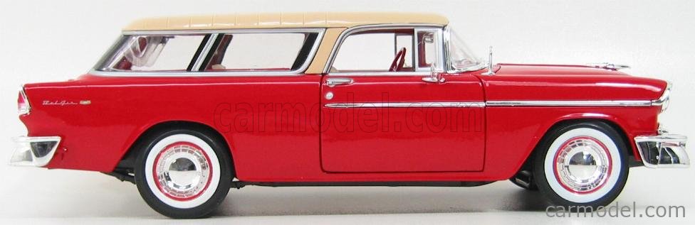 EDICOLA / Scale 1/18 | CHEVROLET CHEVY BEL AIR NOMAD 1955 RED BEIGE