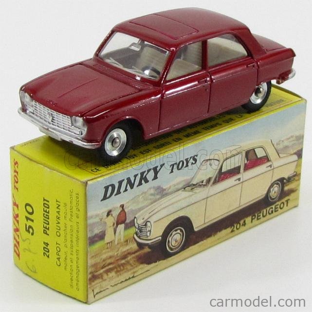 DINKY FRANCE 510 Scale 1/43 | PEUGEOT 204 1968 RED MET