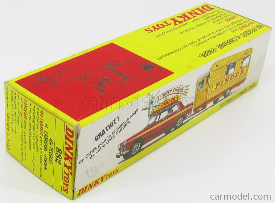 RARE Dinky Toys – Peugeot 403 + Caravane 811 – Échelle 1/43 – Très Bel état