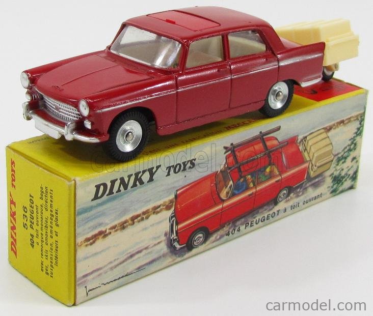 DINKY FRANCE 536 Scale 1/43 | PEUGEOT 404 WITH SLIDING ROOF SKI AND ...