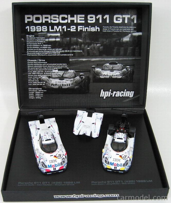 PORSCHE - SET 2X 911 GT1 N 25 + N 26 24h LE MANS 1998