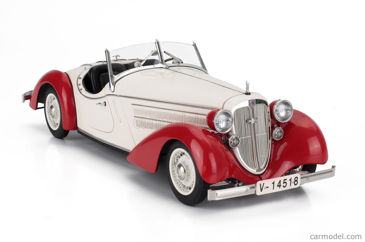 CMC M075C Scale 1/18 | AUDI 225 ROADSTER 1935 WHITE RED