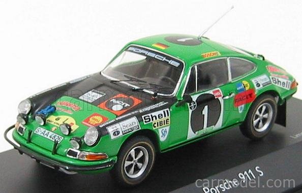 SCHUCO 03554 Scale 1/43  PORSCHE 911 S N 1 RALLY EAST AFRICAN SAFARI 1970 A.ANDERSON - THORSZELIUS GREEN BLACK