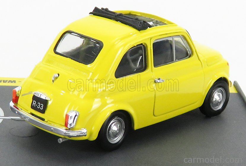 1:43 BRUMM Fiat 500L 1968 Tutti Al Mare A Pineto Giallo Positano
