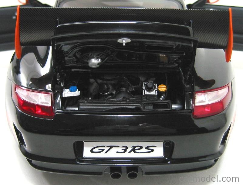 AUTOart 1:12 Porsche 911  997  GT3 RS Noire Avec Des Bandes Orange 12116