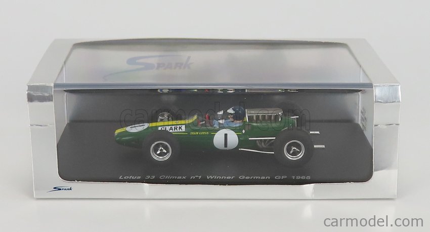 Spark 1/18 Lotus 33 #1 Winner German GP 1965 Jim Clark Resin F1 Model Car Spark 1/18 Lotus 33 #1 Winner German GP 1965 Jim Clark Resin F1 Model Car