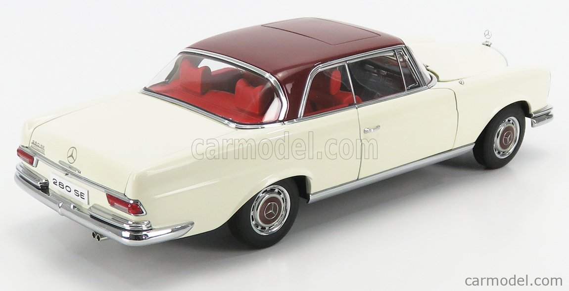 AUTOART 76287 Echelle 1/18 | MERCEDES BENZ 280SE COUPE 1968 WHITE RED