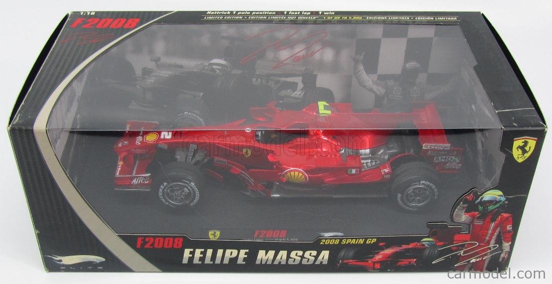 MATTEL HOT WHEELS P9967 Scale 1/18 | FERRARI F1 F2008 N 2