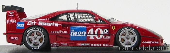 MAKE-UP EIDOLON EM026A Scale 1/43 | FERRARI F40LM IMSA-GTO N 40 ROAD  AMERICA 1990 J.P.JABOUILLE RED