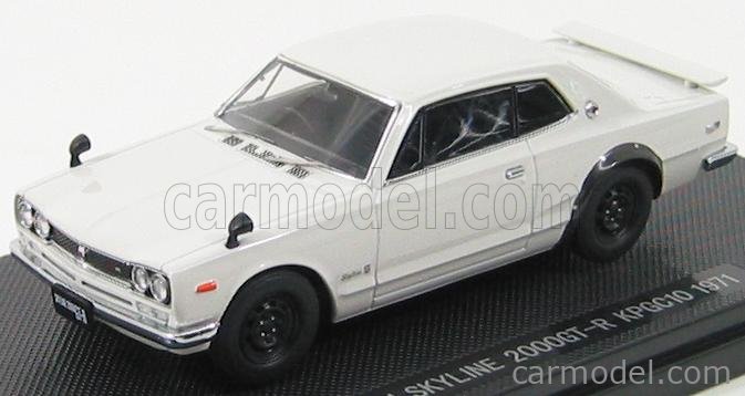 Ebbro 1:43 Scale 1971 Nissan Skyline GT-R KPGC10 Die Cast Model Car Matt Chrome 