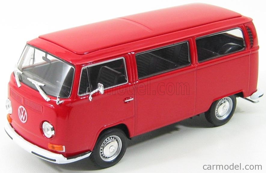 WELLY WE22472R Scale 1/24 | VOLKSWAGEN T2 MINIBUS 1972 RED