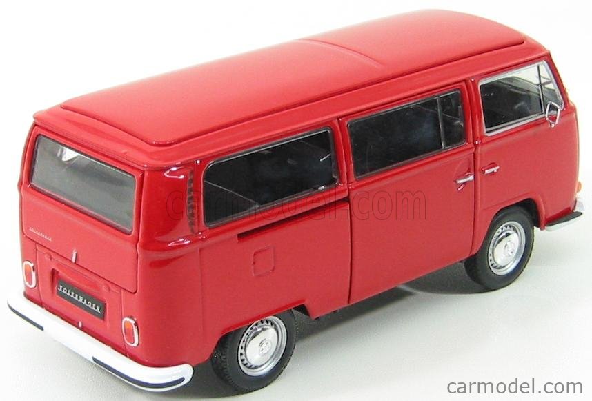 WELLY WE22472R Scale 1/24 | VOLKSWAGEN T2 MINIBUS 1972 RED