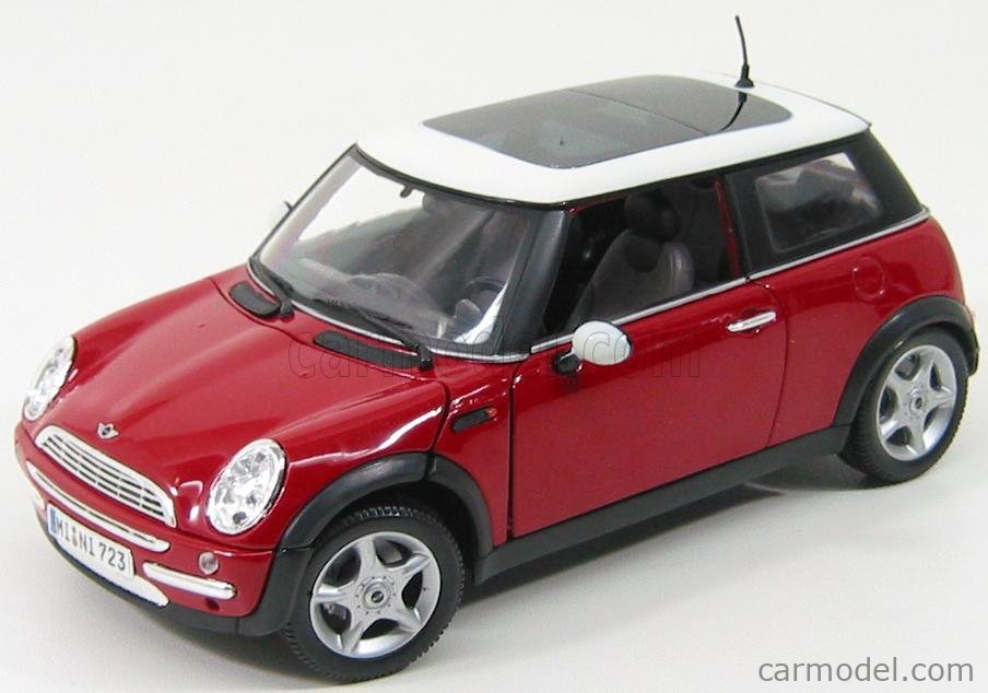 MAISTO 31656R Scale 1/18 | MINI COOPER SUN ROOF 2006 RED WHITE