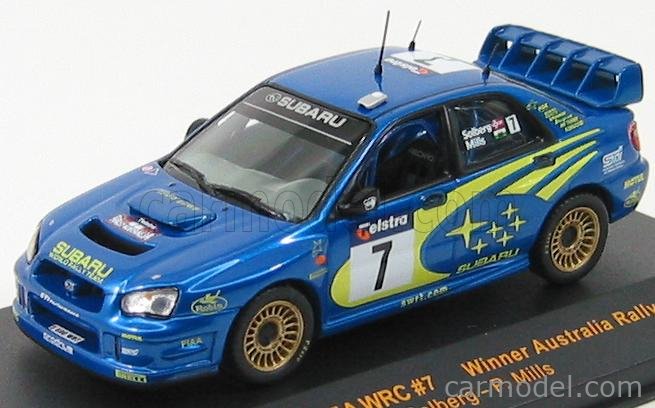 SUBARU IMPREZA WRC #7 WINNER AUSTRALIA RALLY 2003 P SOLBERG IXO RAM126 1/43