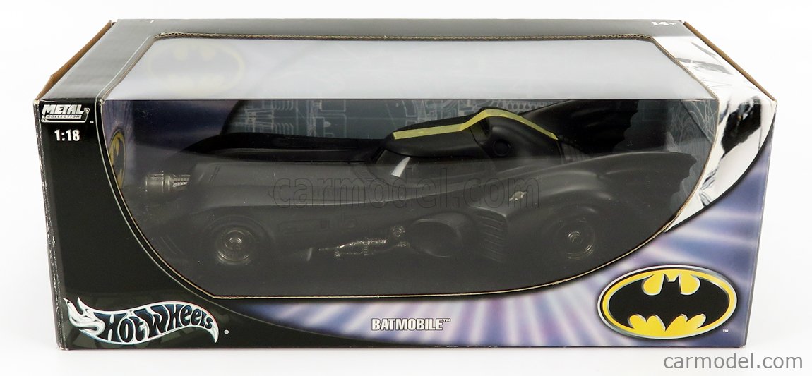 MATTEL HOT WHEELS B6046 Scale 1/18 | BATMAN BATMOBILE 1989 MATT BLACK