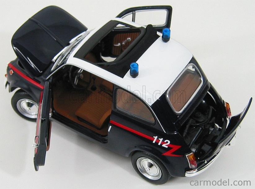 MINICHAMPS Fiat 500 1965 青 Diecast model cars Fiat 500 1/43 Minichamps Carabinieri