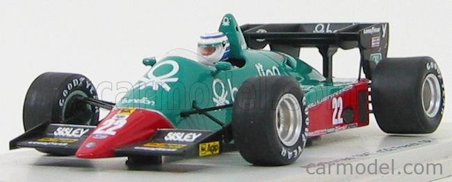 SPARK-MODEL S1711 Scale 1/43 | ALFA ROMEO F1 184T N 22 GP FRENCH 1984  RICCARDO PATRESE GREEN RED