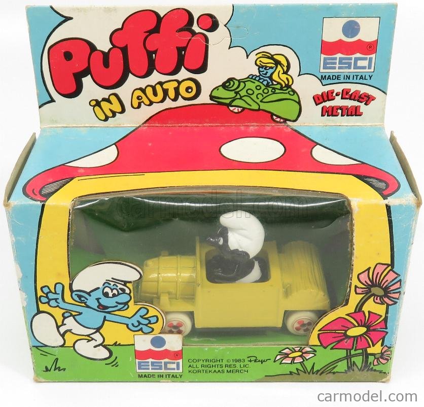 Puffi Veicolo Diecast Puffo Inventore Handy Smurf Mondo Motors 