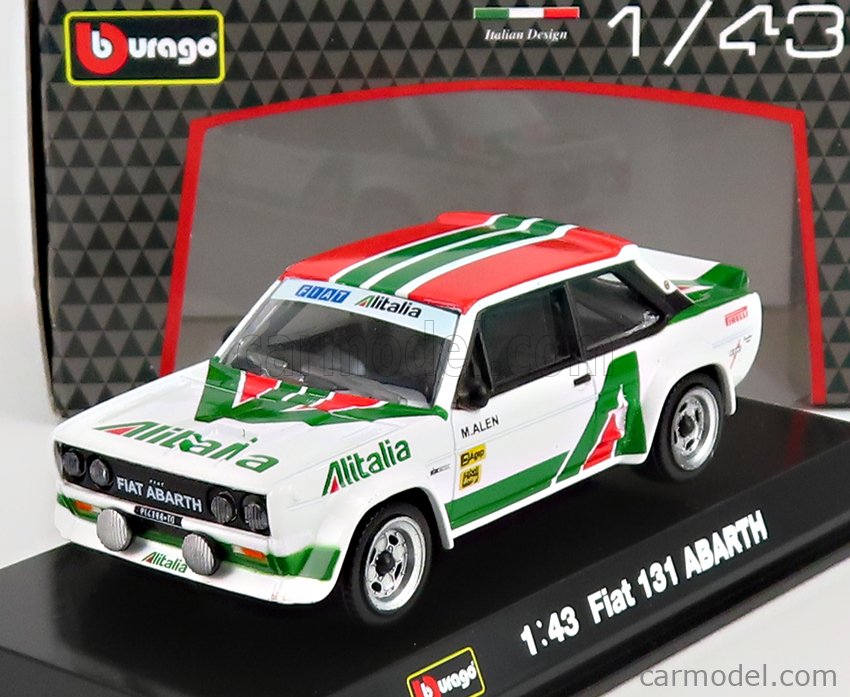 BURAGO BU38017 Masstab: 1/43  FIAT 131 ABARTH ALITALIA N 0 RALLY 1978 WHITE