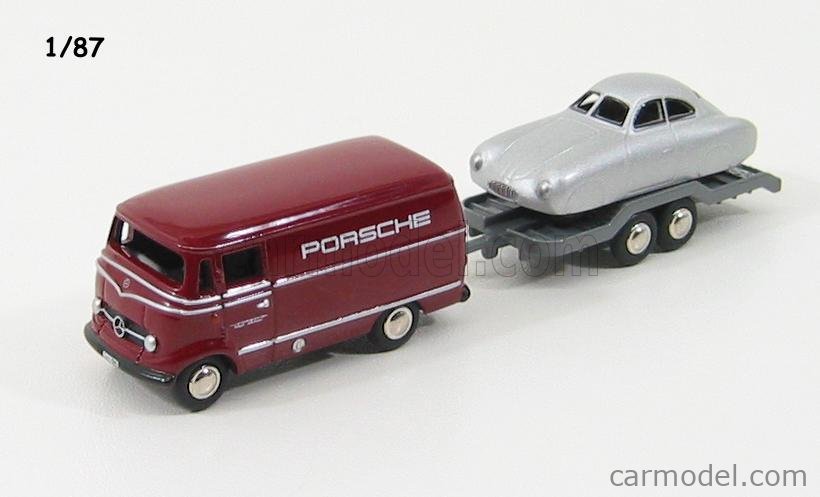 MERCEDES BENZ - L319 VAN PORSCHE + TRAILER CAR TRANSPORTER PORSCHE TYPE 64