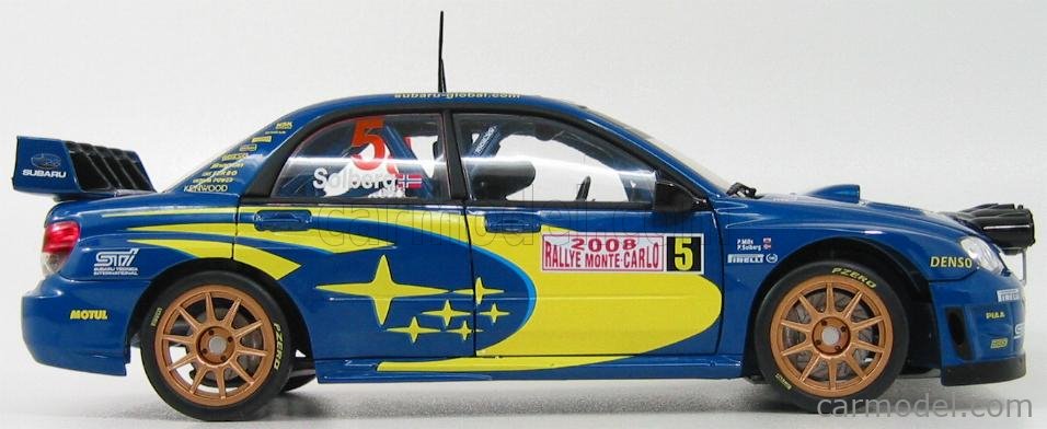 Miniature Sun Star 1/18 – Subaru Impreza WRC Monte-Carlo 2008 – P.Solberg – Neuve Sous Blister