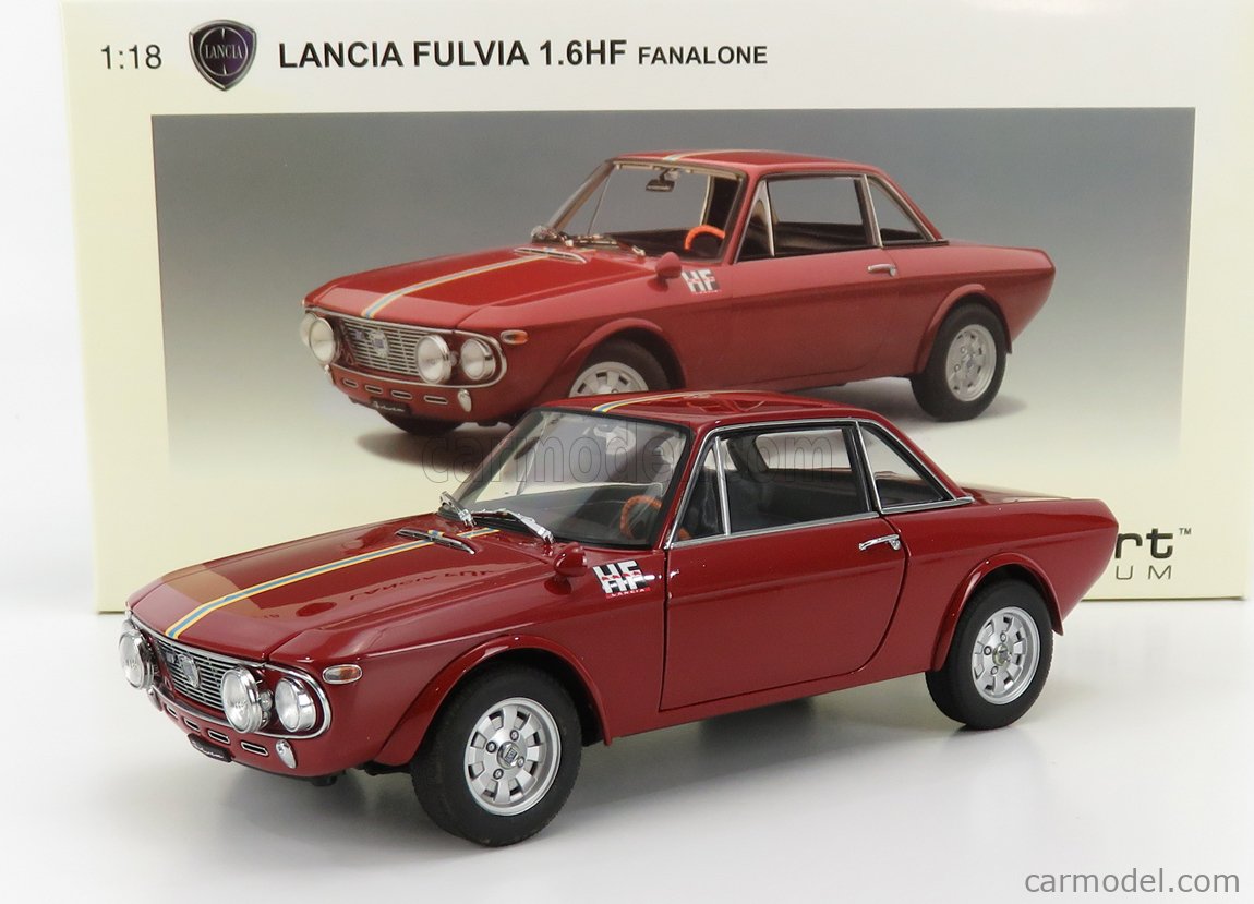 1:18 Autoart Lancia Fulvia 1.6hf fanalone amaranto Montebello red
