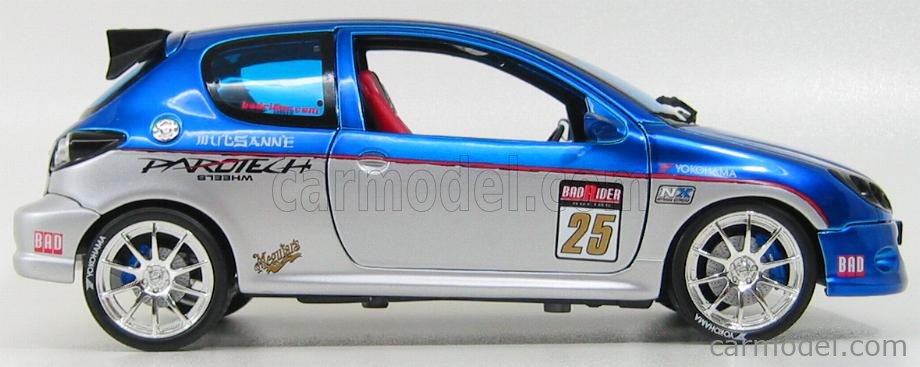 PEUGEOT 206 RC Rouge Aden de 2003 Voiture de Collection NOREV 1/18