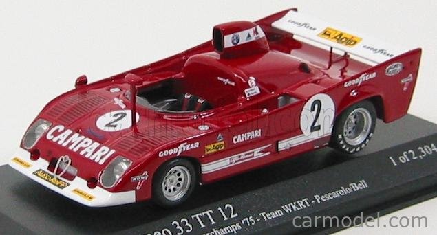 MINICHAMPS 433751202CC Scale 1/43 | ALFA ROMEO 33TT 12 N 2 WINNER ...