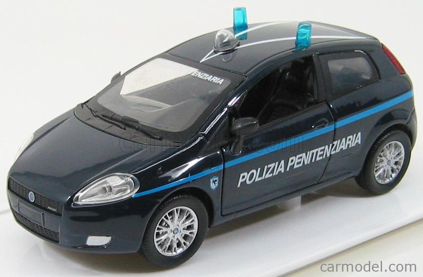 MODELLINO AUTO FIAT GRANDE PUNTO DELLA POLIZIA SCALA 1:24 DIE-CAST NEWRAY  71113