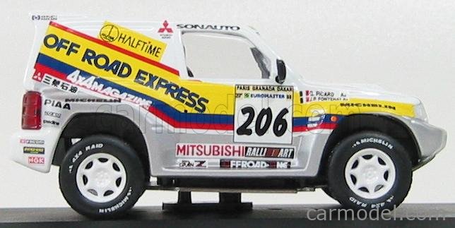 Rare 1/43 Mitsubishi Montero 1998 Paris Dakar Ixo/Altaya Fontenay Picard