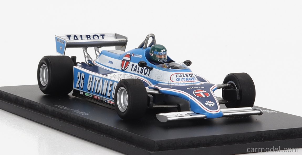 Ligier JS7 #26 F1 1977 – Jacques Laffite – Vainqueur GP Suède – Échelle 1/18 – Spark – Résine – Neuf