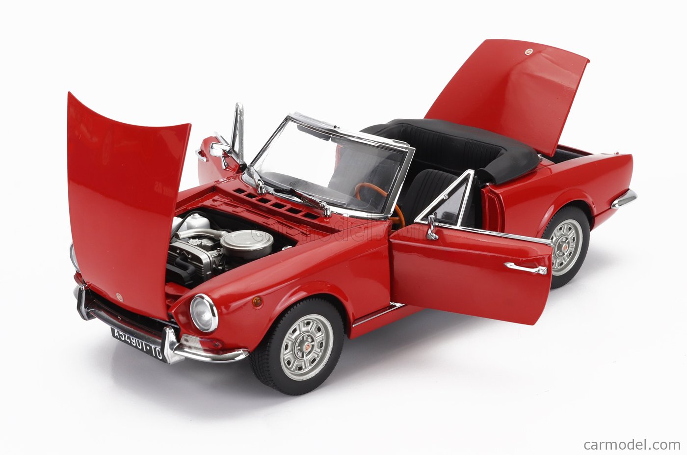 SUN-STAR 04901 Scale 1/18 | FIAT 124 AS SPIDER 1965 RED