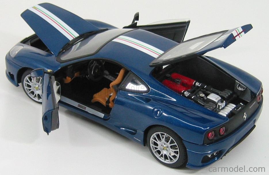 MATTEL HOT WHEELS P9892 Scale 1/18 | FERRARI 360 CHALLENGE STREET BLUE